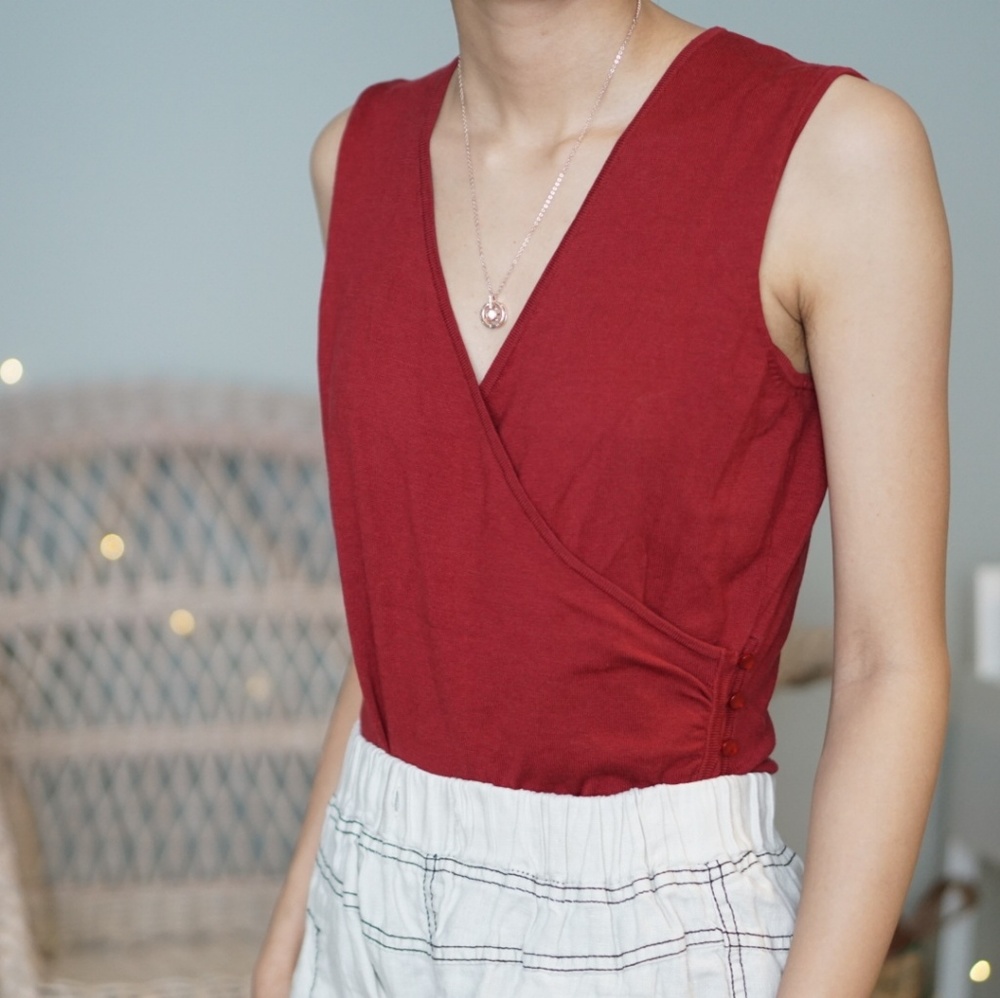 Ann Taylor Silk Blend Wrap Tank